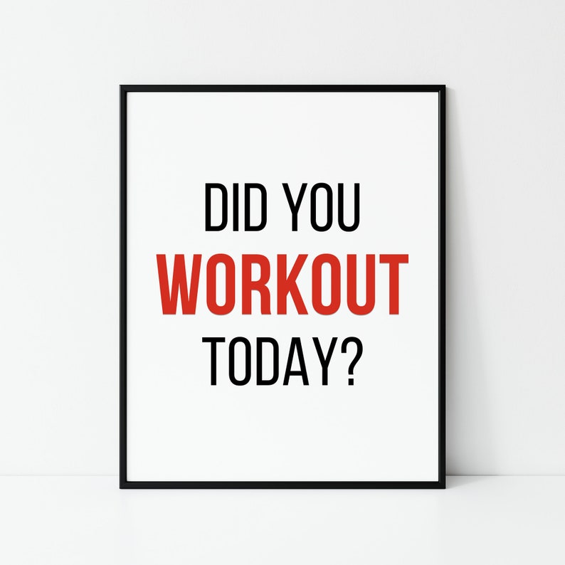 Gym Wall Art Bundle Gym Posters Set of 16 Gym Signs Gym Etsy