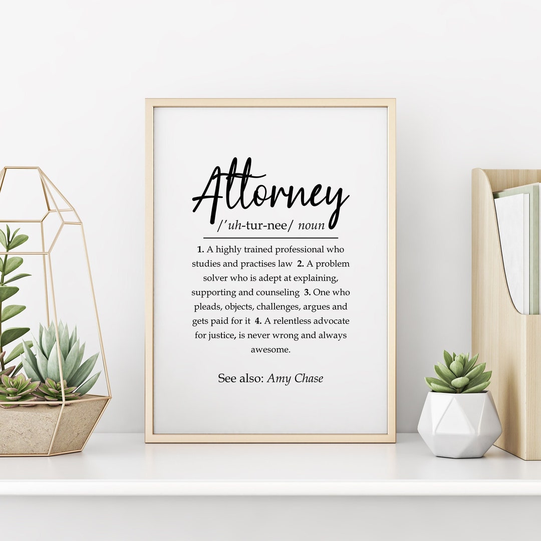 Custom Attorney Definition Gift, Lawyer Gift, Lawyer Appreciation Gift