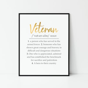 Veteran Definition Geschenk, Veteran Geschenk, Veteran Day Geschenk, Veteran Kunst, Veteran Wertschätzung, Veteran Zitat, Digitaldruck