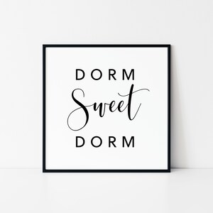 Dorm Sweet Dorm Print Dorm Room Decor Dorm Room Prints Dorm Room ...