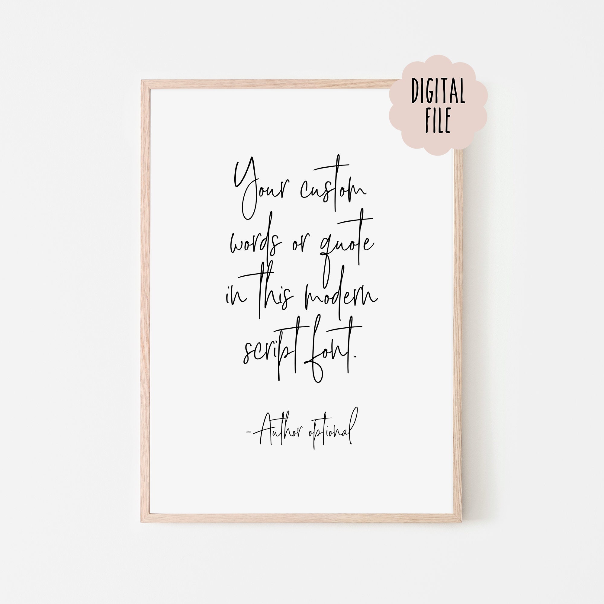 Custom Quote Print, Personalized Quote Print, Custom Typography, Custom ...
