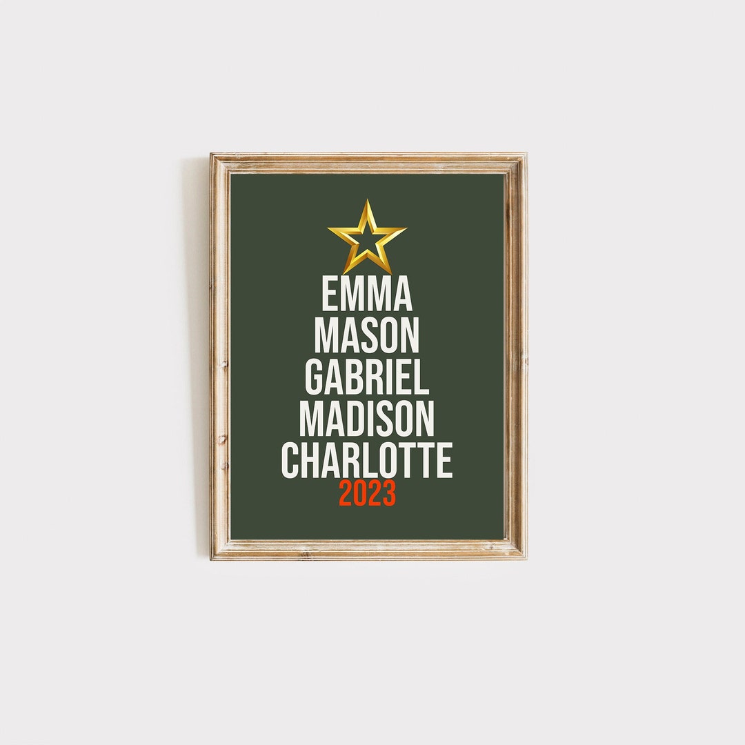 custom-christmas-tree-name-art-personalized-christmas-decor-etsy