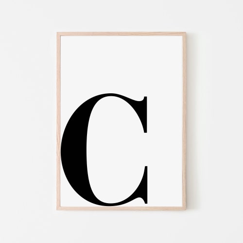 letter c printable wall art initial letter print etsy canada