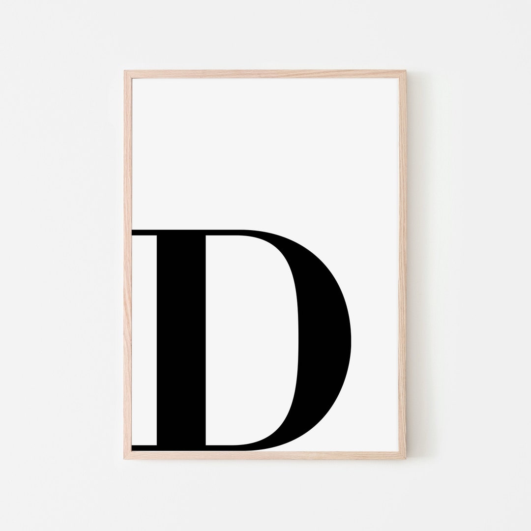 Letter 'D' Printable Wall Art Initial Letter Print - Etsy