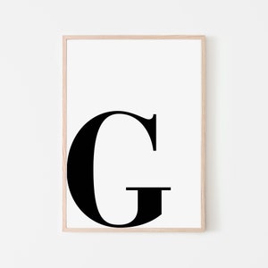 Letter 'G' Printable Wall Art | Initial Letter Print | Alphabet Letter G | Letter Art Print | Nursery Letter Print | Instant Download Print