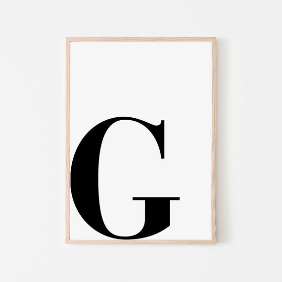 Letter 'G' Printable Wall Art Initial Letter Print Etsy