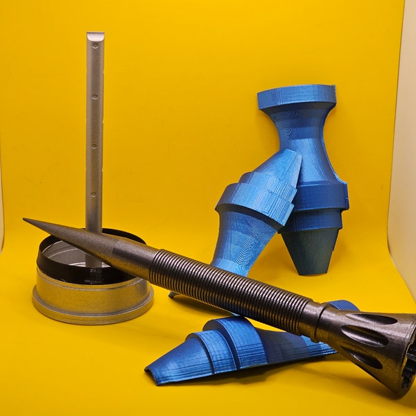 Sabot penetrator, fins and aft cap (1/2 scale)