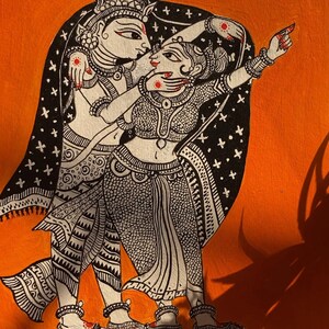 Radha Krishna painting, Indian traditional painting