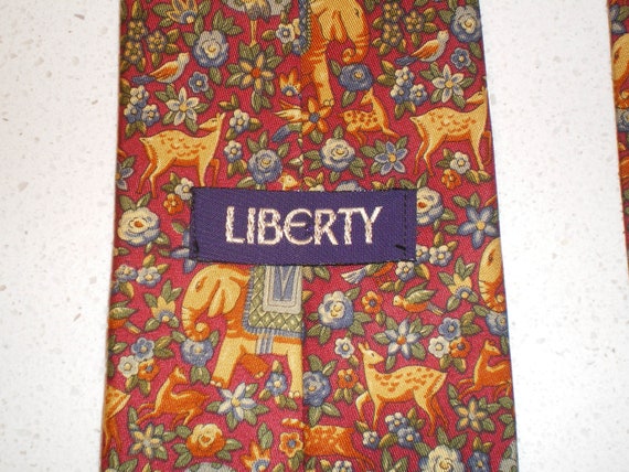 Stunning Mens Vintage Silk Tie by Liberty of Lond… - image 7