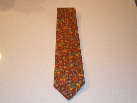 Stunning Mens Vintage Silk Tie by Liberty of Lond… - image 9