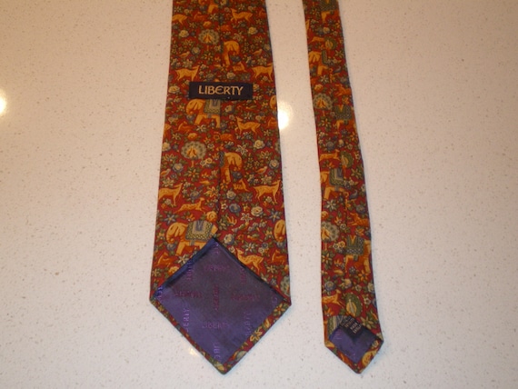 Stunning Mens Vintage Silk Tie by Liberty of Lond… - image 6