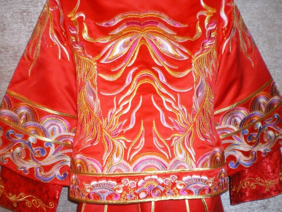 Stunning Vintage Chinese Kua Wedding Cheongsam Dr… - image 9