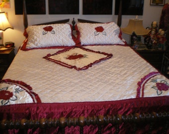 Vintage Farmhouse or Country Cottage Bedding King Size w/ 27 Ruffled Skirt Taupe & Cream Buffalo Check Piper Classics Rebecca Skirted Bedspread King Size w/ 27 Ruffled Skirt Vintage Farmhouse or Country Cottage Bedding King Size w/ 27 Ruffled Skirt Taupe & Cream Buffalo Check Piper Classics Rebecca Skirted Bedspread King Size w/ 27 Ruffled Skirt