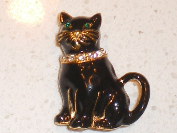 Darling Vintage Monet Signed Cat-Kitty Brooch/Pin… - image 7