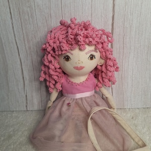 Handmade embroidered doll, collector doll, artist doll, unique gift, collector doll with certificate