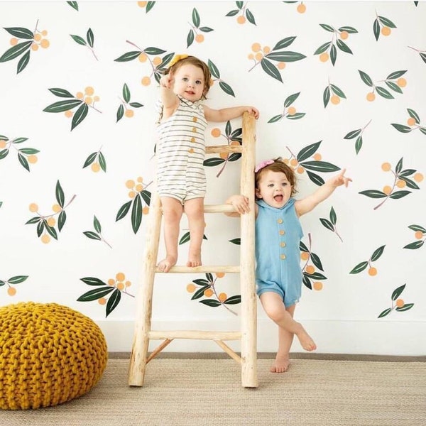 Tangerines - Wall Decal | Set of 36pcs | Removable Sticker | Easy to Apply