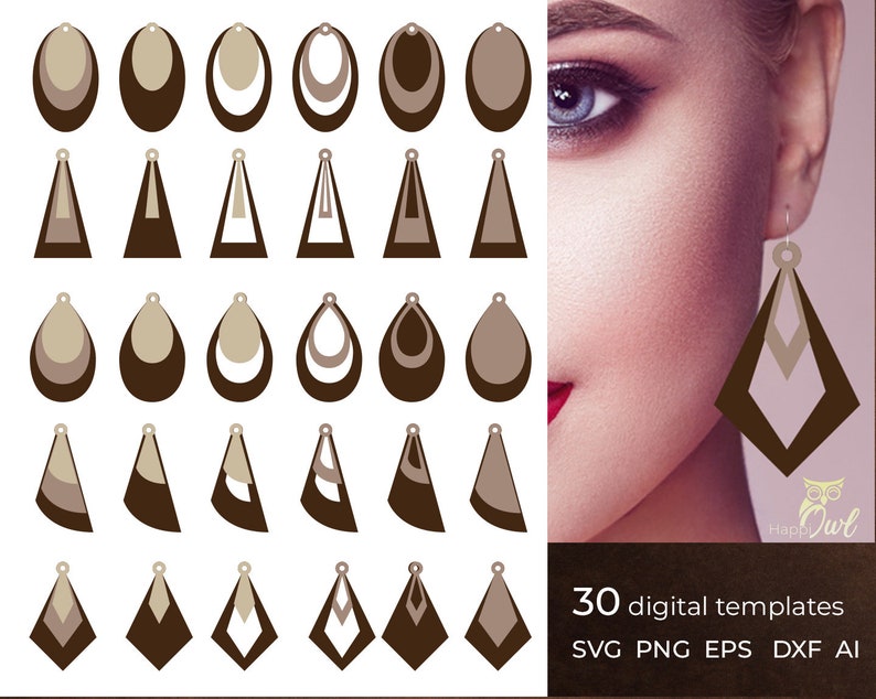 Free Free Layered Earring Svg 207 SVG PNG EPS DXF File