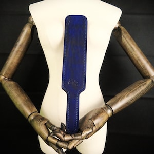 Handmade Purple Leather Spanking Paddle - Sensual Discipline, Crafted to Perfection, Leather spanker, Dominance tool, Punishment, Mature