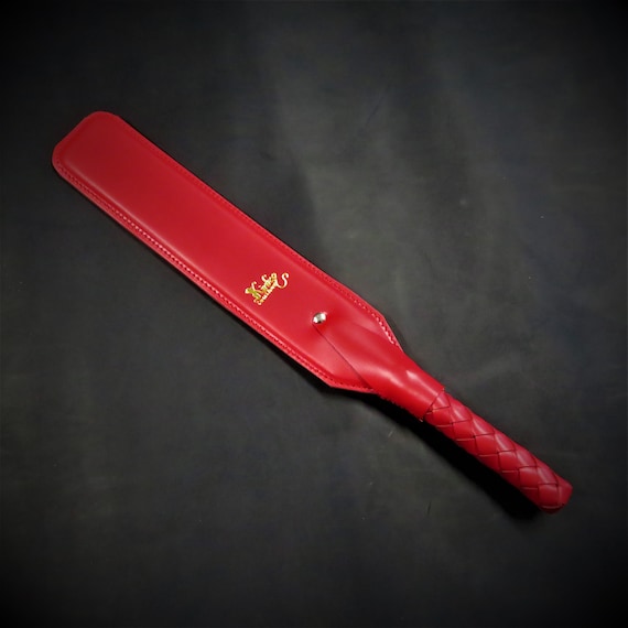 Red Floral Leather Paddle Health & Personal Care 