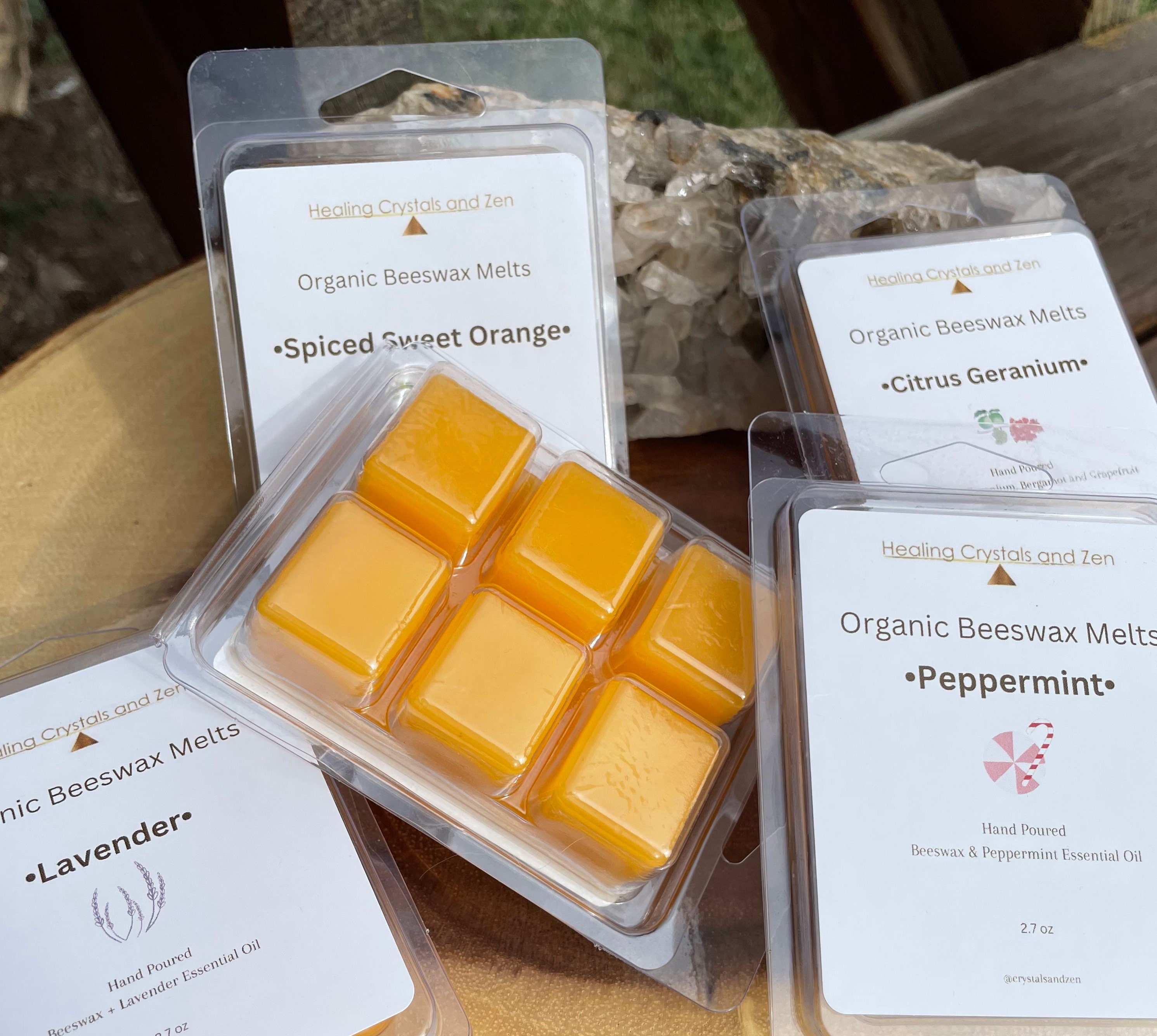 Pure organic Beeswax melts made with local Georgia beeswax in a