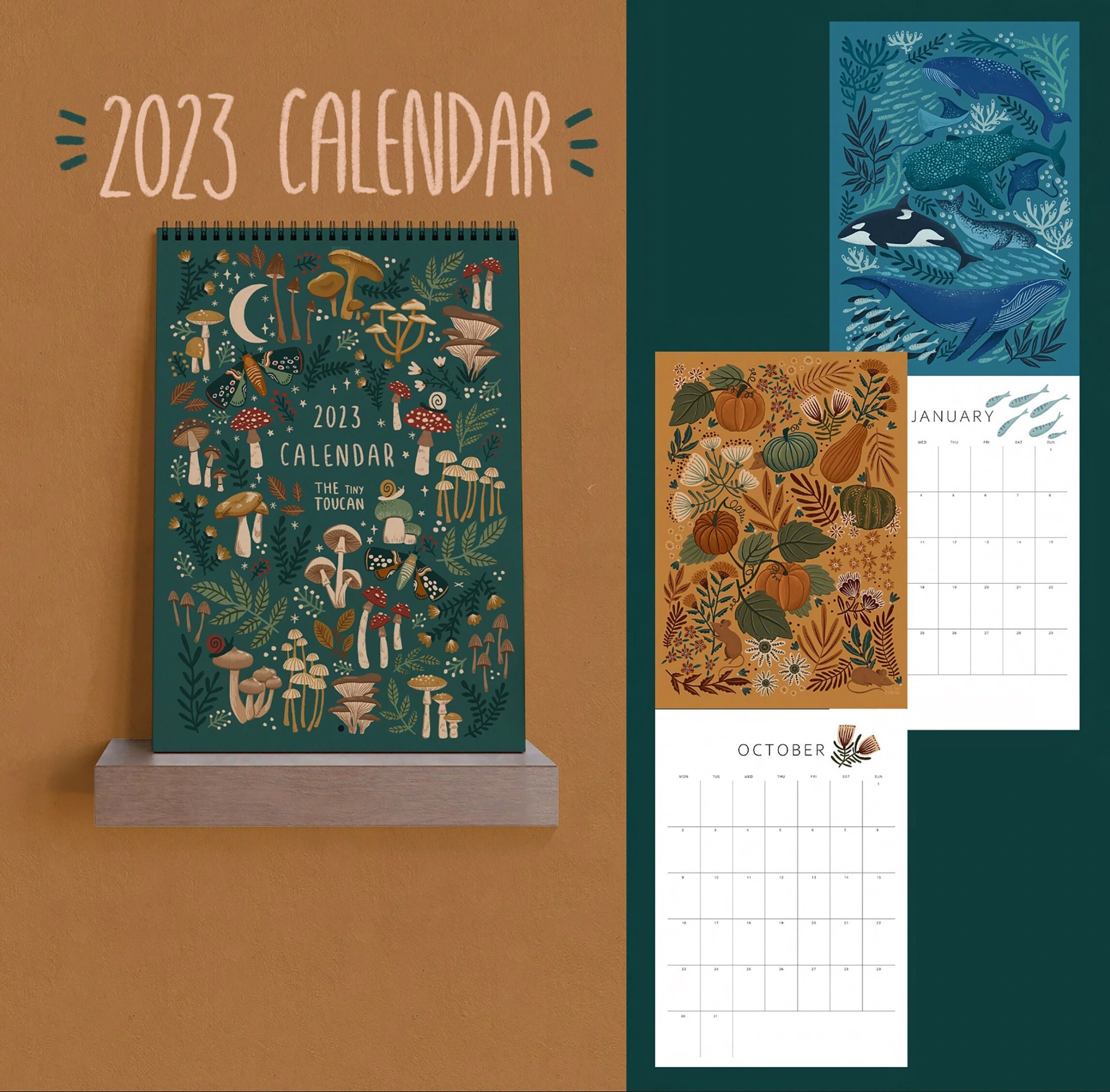 World s Greatest Mushrooms 2023 Wall Calendar Funny Quirky Christmas 