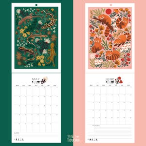 2025 Calendar A4 Illustrated Wall Calendar. Cottagecore. Mushrooms ...