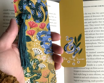 Zakładka w kształcie węża. Dekoracyjna ilustracja węża - Z frędzlami lub bez - Kawaii zakładka - Prezent dla mola książkowego - Miłośnik książek - Ładne artykuły piśmiennicze