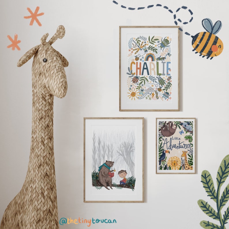 BUGS NAME A4A3 PRINT Beetle Name Art Nursery Wall Art Cool Etsy