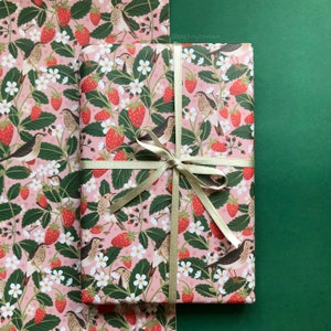 Festive Sprigs Wrapping Paper, Christmas Gift Wrap, Pinecone Gift