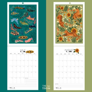 2025 Calendar- A4 Illustrated Wall Calendar. Cottagecore. Mushrooms ...