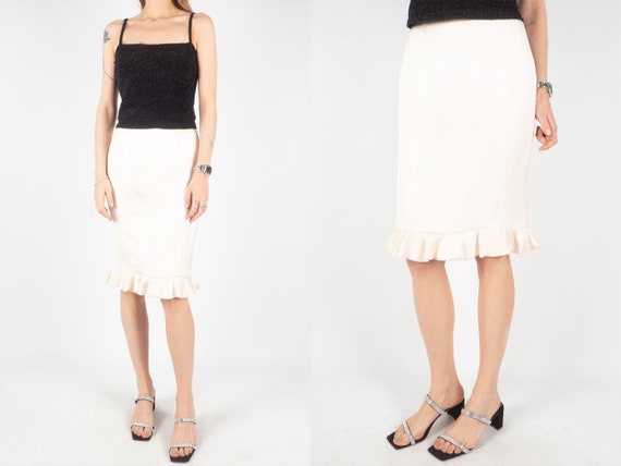 ARMANI SILK SKIRT Vintage Secondhand Preloved Pre owned Designer