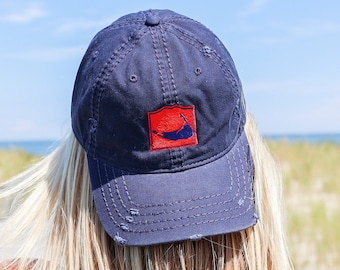 Nantucket Distressed Dad Hat, Nantucket Vintage Hat, Nantucket Hat, Nantucket Dad Hat, Nantucket Cap, Nantucket Vintage Cap, Nantucket Hats