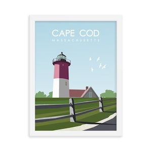 Cape Cod Lighthouse Framed Poster, Cape Cod Print, Cape Cod Wall Art, Cape Cod Art, Cape Cod Poster, Cape Cod Wall Decor, Cape Cod Poster