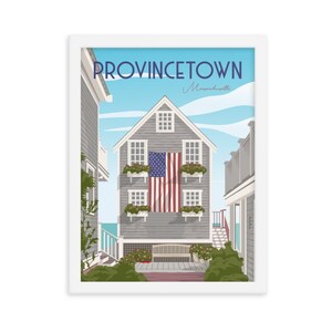Provincetown Framed Poster, Provincetown Print, Cape Cod Print, Provincetown Art, Provincetown Poster, Cape Cod Art, Cape Cod Poster, Ptown