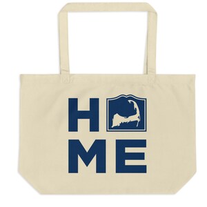 Cape Cod HOME Large Tote Bag, Cape Cod Mass Tote Bag, Cape Cod MA Bag, Cape Cod Tote, Cape Cod Beach Bag, Cape Cod Beach Tote