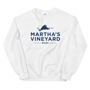 Martha's Vineyard tröja, Marthas Vineyard tröja, Martha's Vineyard MA tröja, Martha's Vineyard tröjor, MVY tröja White