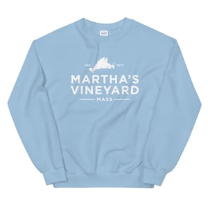 Martha's Vineyard tröja, Marthas Vineyard tröja, Martha's Vineyard MA tröja, Martha's Vineyard tröjor, MVY tröja Light Blue