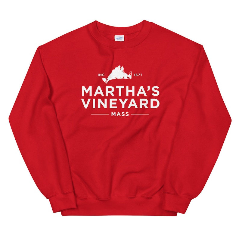 Martha's Vineyard tröja, Marthas Vineyard tröja, Martha's Vineyard MA tröja, Martha's Vineyard tröjor, MVY tröja Red