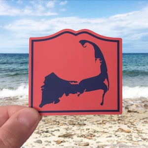 Cape Cod Sticker, Cape Cod Decal, Cape Cod Car Decal, Cape Cod Laptop Sticker, Cape Cod Map Sticker, Cape Cod Vinyl Sticker