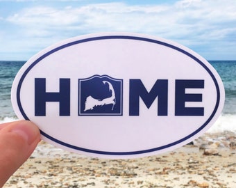 Cape Cod Sticker, Cape Cod HOME Oval Sticker, Cape Cod Decal, Cape Cod Car Decal, Cape Cod Laptop Sticker, Cape Cod Vinyl Sticker