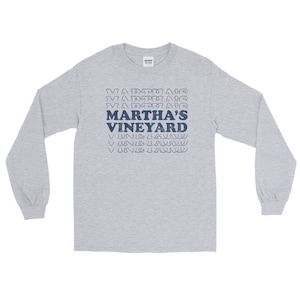 Martha&#39;s Vineyard Retro Long Sleeve Shirt, Martha&#39;s Vineyard Long Sleeve T Shirt, Martha&#39;s Vineyard T-Shirt, Martha&#39;s Vineyard Shirts