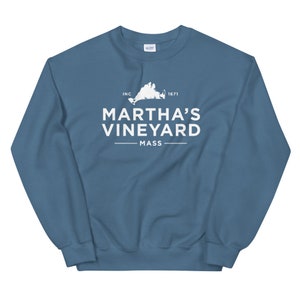 Martha's Vineyard tröja, Marthas Vineyard tröja, Martha's Vineyard MA tröja, Martha's Vineyard tröjor, MVY tröja Indigo Blue