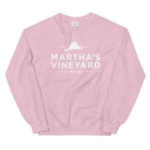 Martha's Vineyard tröja, Marthas Vineyard tröja, Martha's Vineyard MA tröja, Martha's Vineyard tröjor, MVY tröja Light Pink