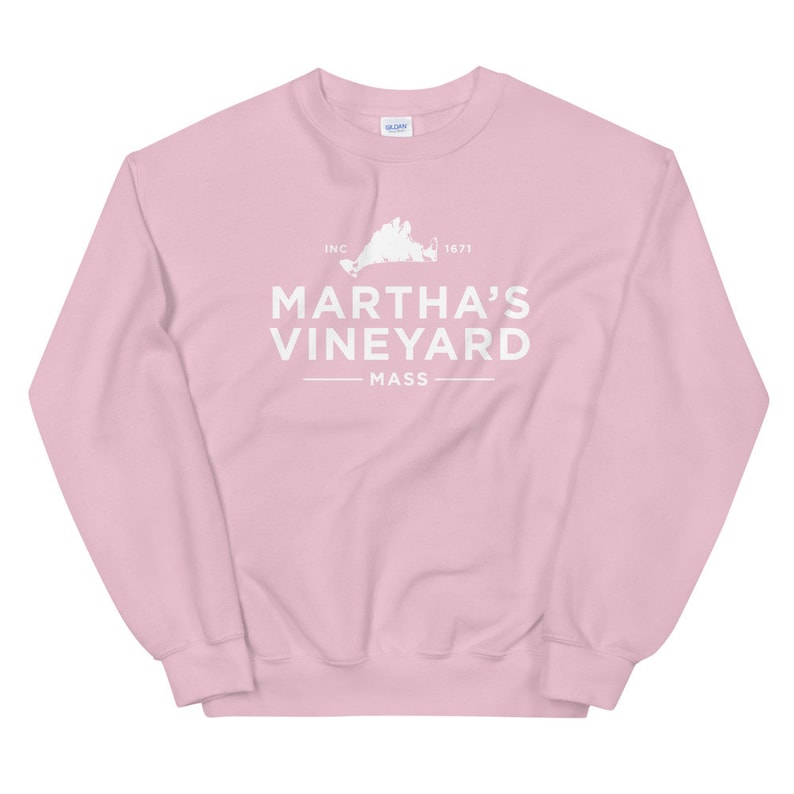Martha's Vineyard tröja, Marthas Vineyard tröja, Martha's Vineyard MA tröja, Martha's Vineyard tröjor, MVY tröja Light Pink