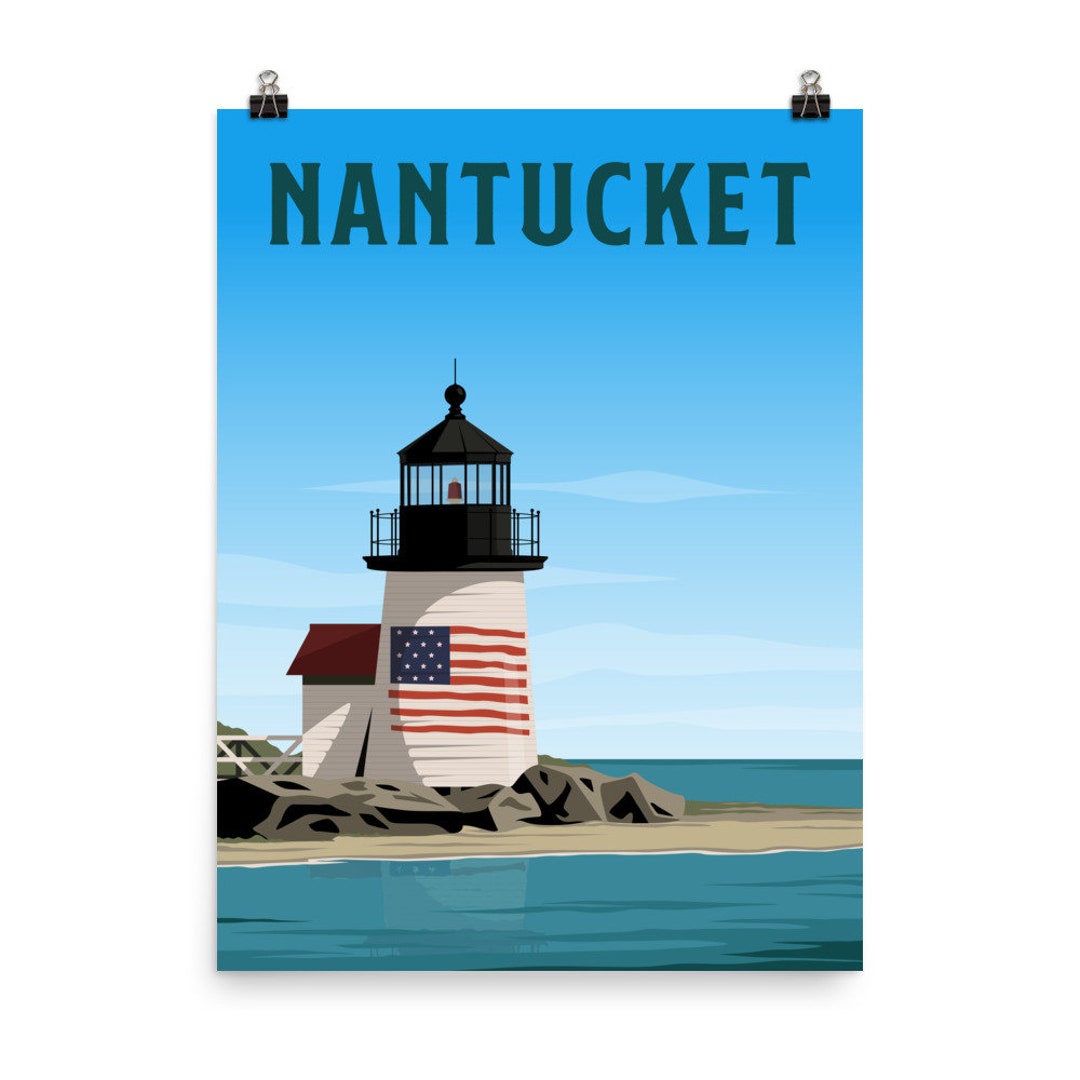Nantucket Lighthouse Poster, Nantucket Print, Nantucket Wall Art