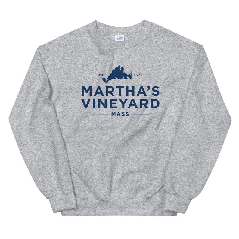 Martha's Vineyard tröja, Marthas Vineyard tröja, Martha's Vineyard MA tröja, Martha's Vineyard tröjor, MVY tröja Sport Grey