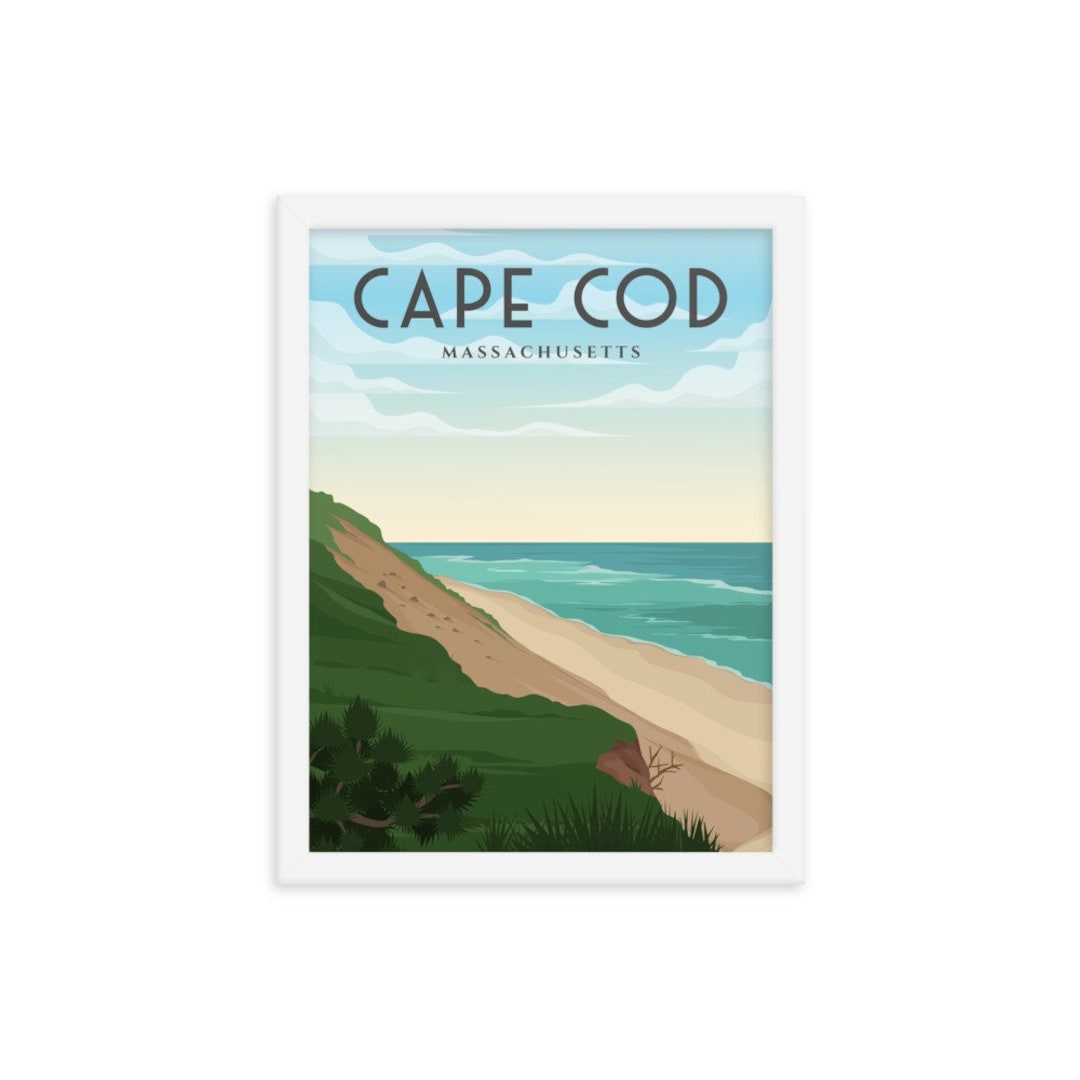 Cape Cod Beach Framed Poster, Cape Cod Print, Cape Cod Wall Art