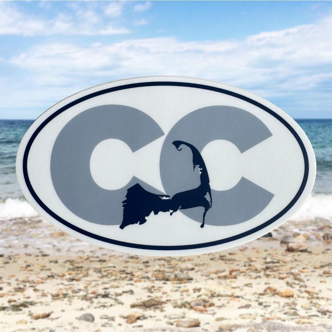 Cape Cod Sticker, Pack of 2 Cape Cod Oval Stickers, CC Sticker, Cape ...