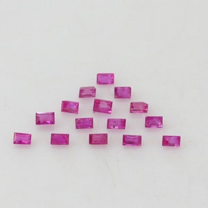 2.5 x 2 mm and 3 x 2 mm Ruby Baguette Faceted Loose gemstone AA Quality Gemstone for jewelry
