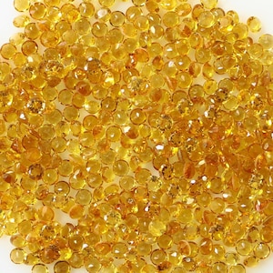 Natural Citrine Stone Faceted Round Cut Gemstone | 2mm, 2.5mm and 3mm Yellow Citrine Jewelry Making Gemstone | Wholesale Factory Price